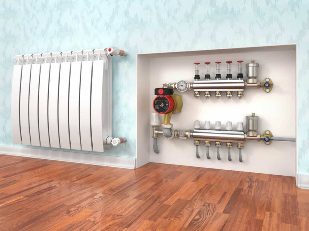 Picture of a hydronic heating system